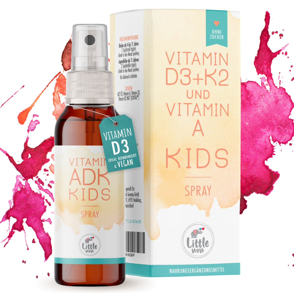 Vitamin D3 K2 + A Spray für Kinder