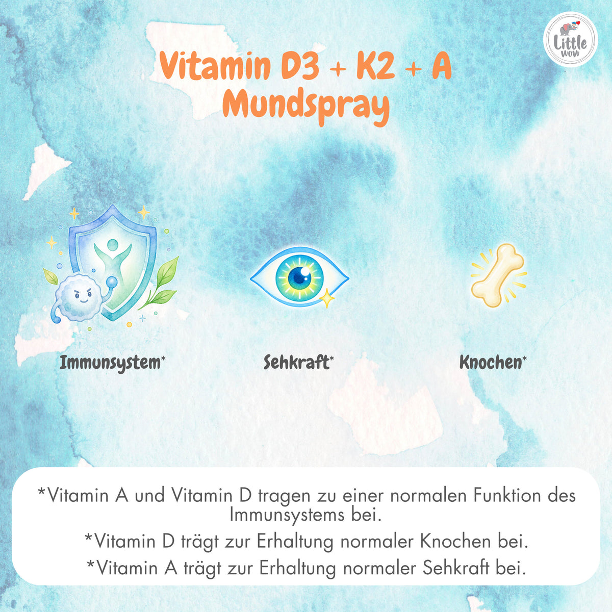 Vitamin D3 K2 + A Spray für Kinder