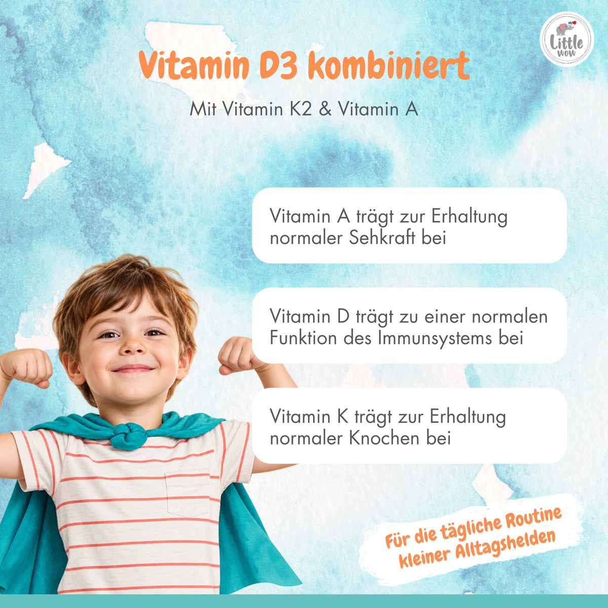 Vitamin D3 K2 + A Spray für Kinder